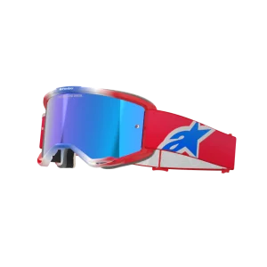 Occhiali Cross Alpinestars Vision 5 CORP GOGGLE – Rosso Bianco Blu