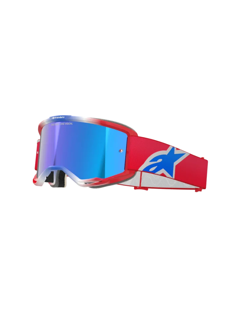 Occhiali Cross Alpinestars Vision 5 CORP GOGGLE – Rosso Bianco Blu