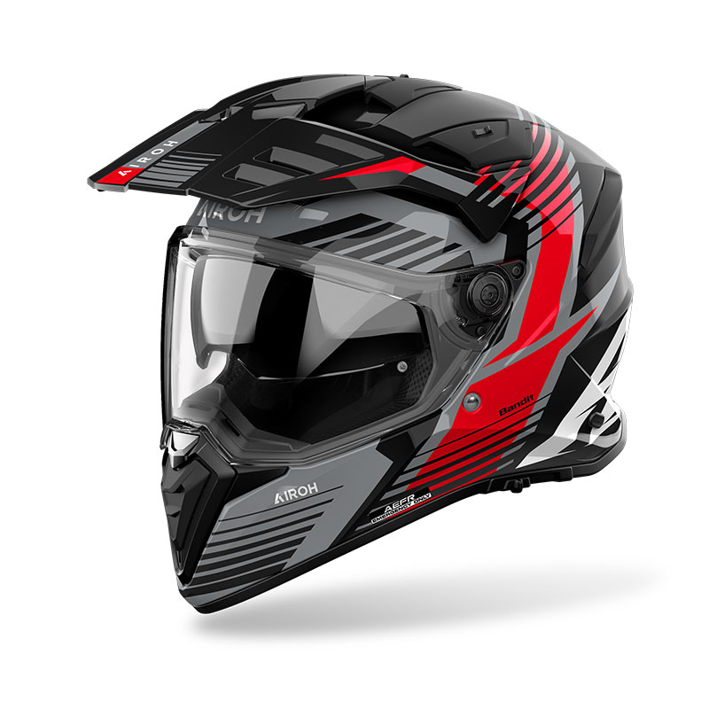 Casco AIROH Bandit Spicy Rosso Lucido