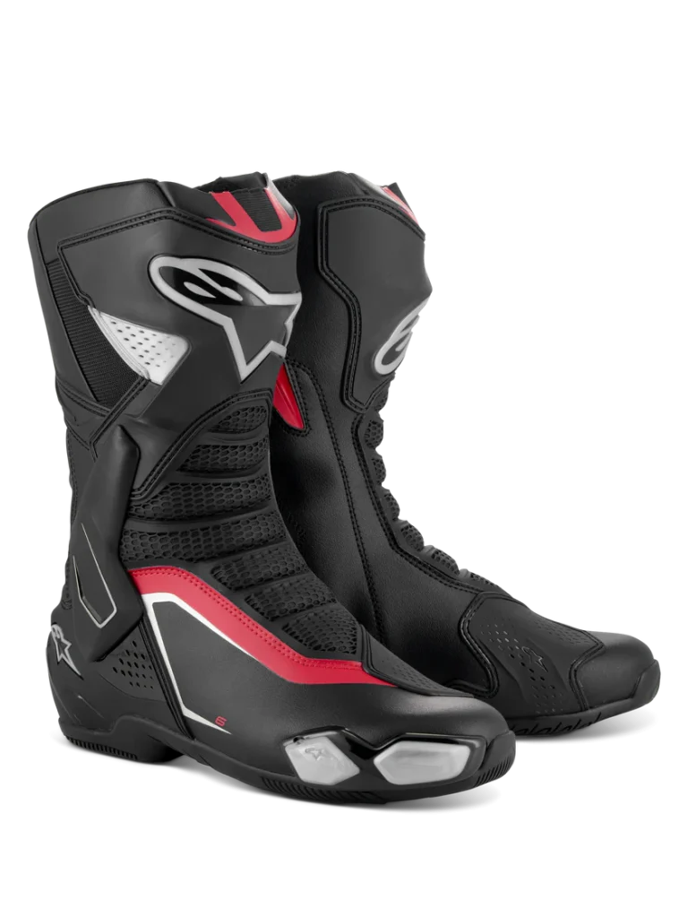 STIVALI MOTO ALPINESTARS SMX-6 V3 NERO/ARGENTO/ROSSO