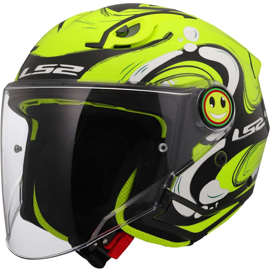 Casco Jet Bambino Ls2 OF622 Funny II Glup H-V Yellow